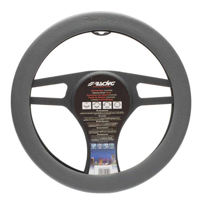 Simoni Racing Steering Wheel Cover Soft Sil - Grey Silicone - 35-40cm