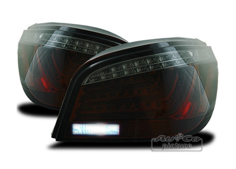 BMW E60 5 Series LED Tube Taillights Red/Smoke