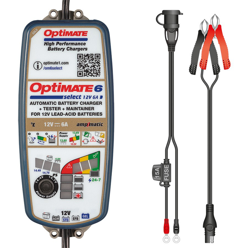 OptiMate 6 Select 12V/6.0A 9-step battery saving charger-tester-maintainer