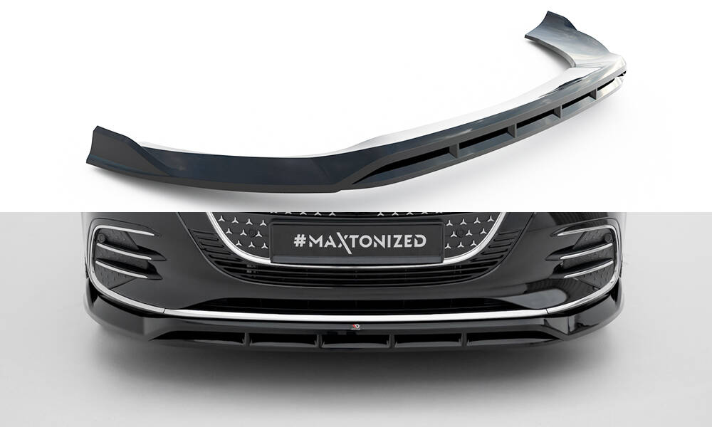 Voorspoiler passend voor Mercedes-Benz V AMG-Line W447 Facelift 2 Maxton Glanzend zwart