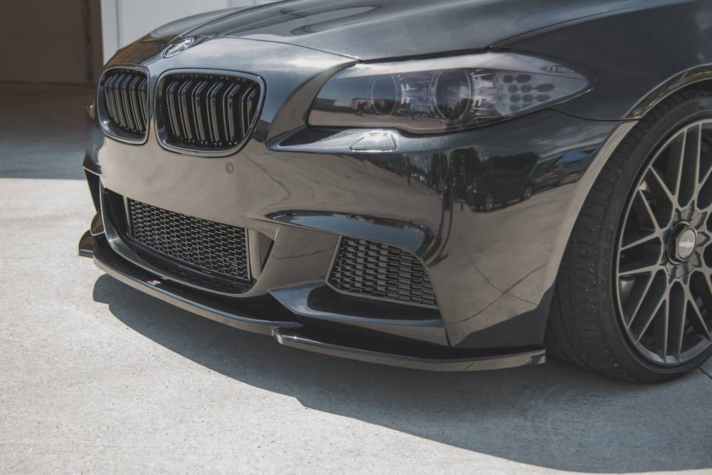 Voorspoiler passend voor BMW 5 F10/F11 MPACK V.4 Glanzend Zwart