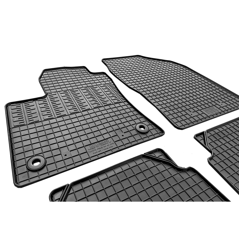 Rubber car mats set  Toyota Prius IV 2016- (4-pieces + fixing system)