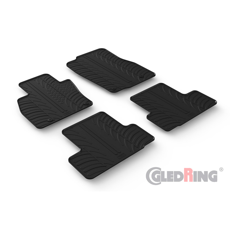 Rubber car mats set  Mazda CX-60 Hybrid 2022- (T profile 4-pieces)