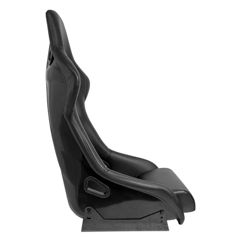 Sport seat 'BS1' - Black Synthetic leather - Non-reclinable fibreglass back-rest - incl. slides