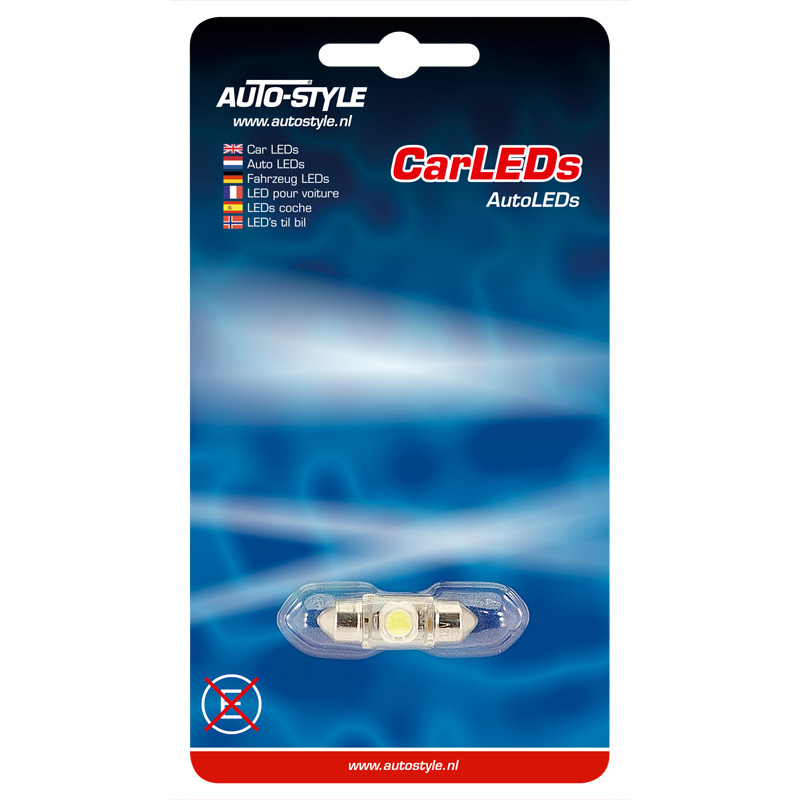 Festoon LED Bulb 12V Xenon-Optics White 10x31mm, single piece