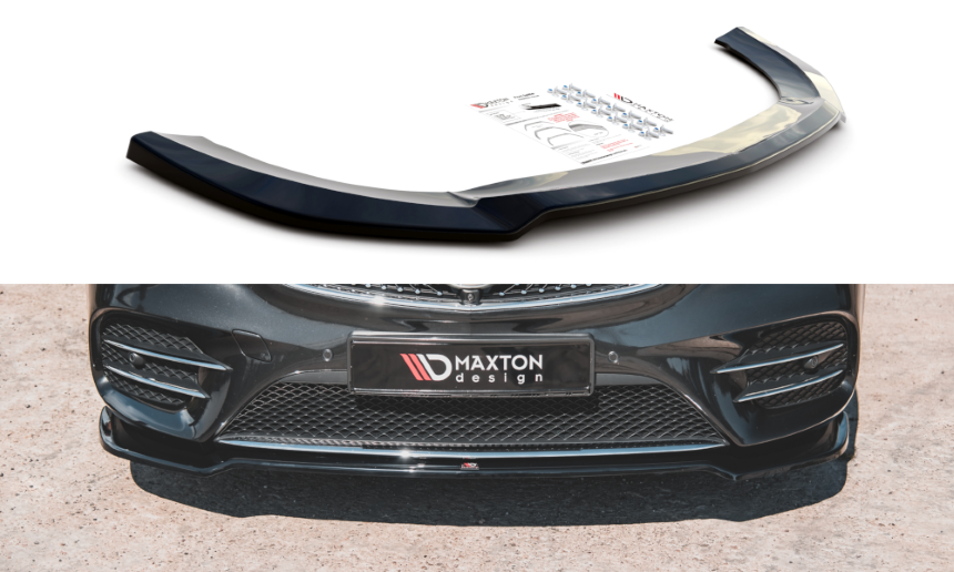 Voorspoiler passend voor Mercedes V-Klasse W447 AMG-Line Maxton Design glans zwart v.4