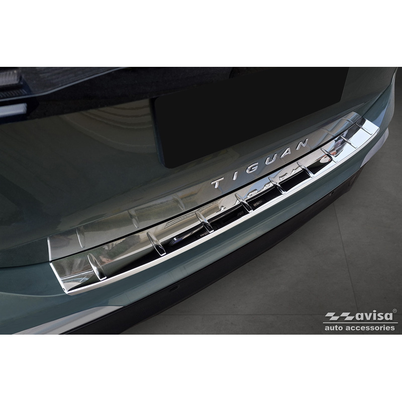 Chrome Stainless Steel Rear bumper protector  Volkswagen Tiguan (CT1) 2024- 'Ribs'