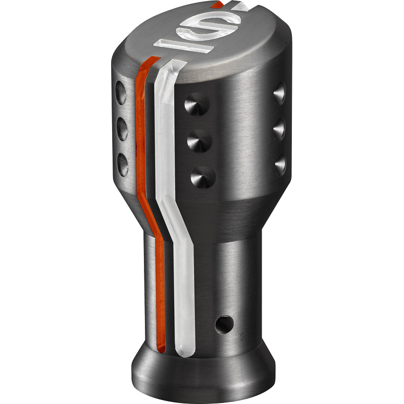 Sparco Gear Knob Settanta - Black-Aluminium/White/Orange