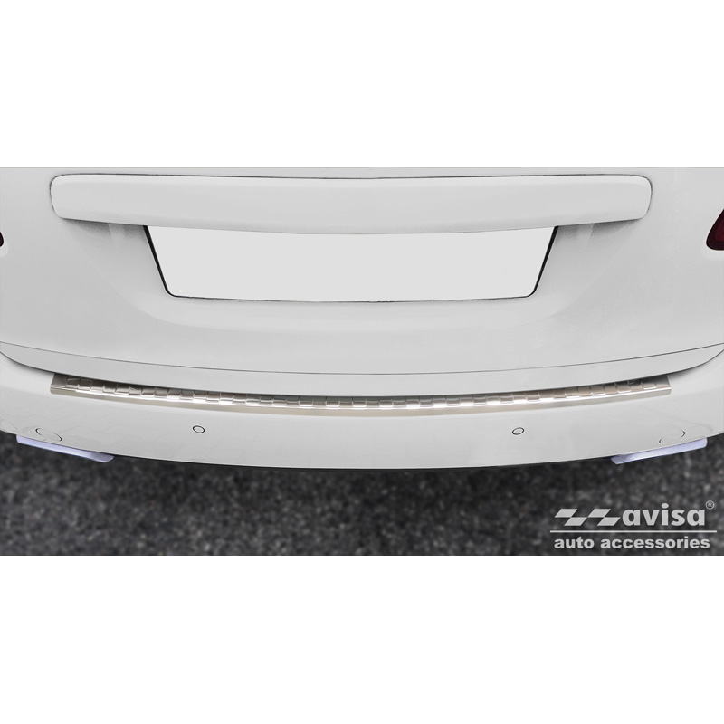 Stainless Steel Rear bumper protector  Porsche Cayenne II 2010-2014 & FL 2014- 'Ribs'