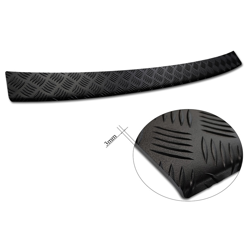 Matt Black Aluminum Rear bumper protector  Ford Tourneo Connect III 2022- 'Riffled Plate'