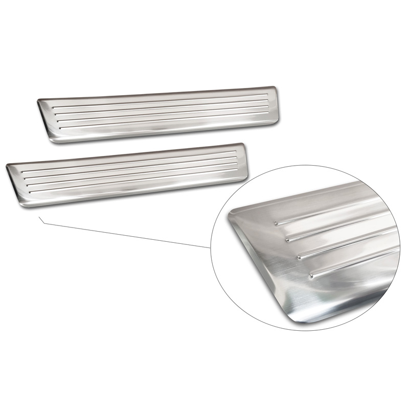 Stainless Steel Door sill protectors  Renault Express Furgon 2021- 'Lines' - 2-pieces
