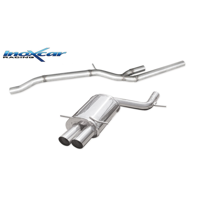 100% Inox Mid Pipe + Sport Exhaust  Audi RS4 (B5) 2.7 Biturbo 380hp 1998-2001 2x75mm Ø60 Racing