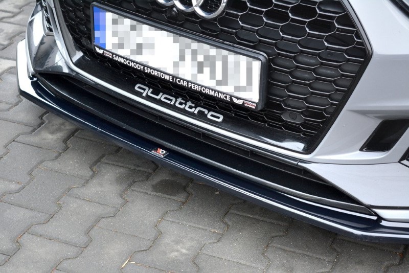 Voorspoiler passend voor Audi RS5 F5 Coupe / Sportback V.2 Glanzend Zwart
