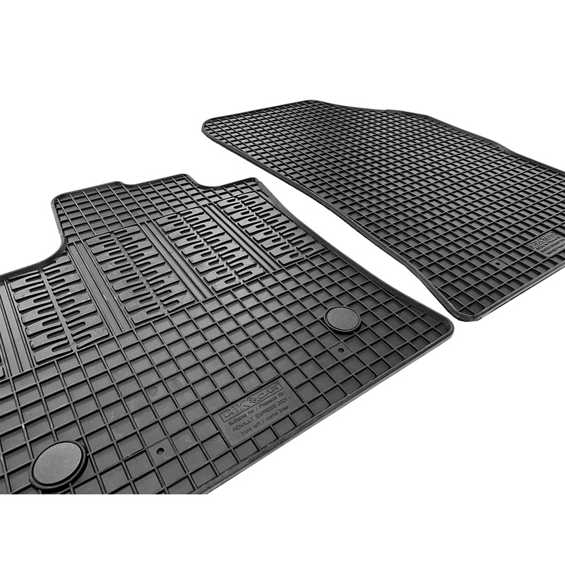 Rubber car mats set  Renault Express Cargo 2021- (2-pieces + fixing system)