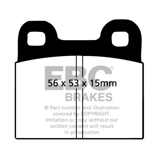 EBC Brakes BMW 2500 2.5 68-77 Remblokken achterzijde greenstuff