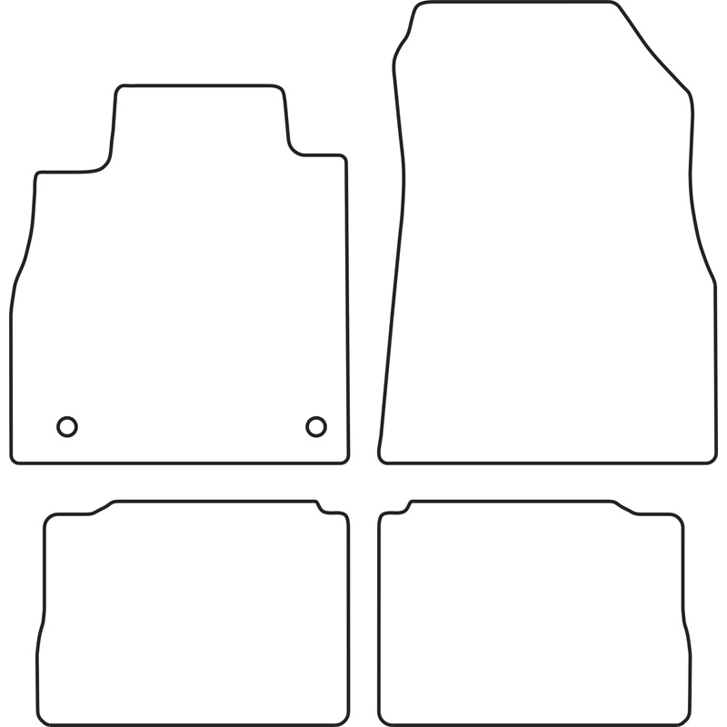 Set velour car mats  Nissan Micra K14 2017-