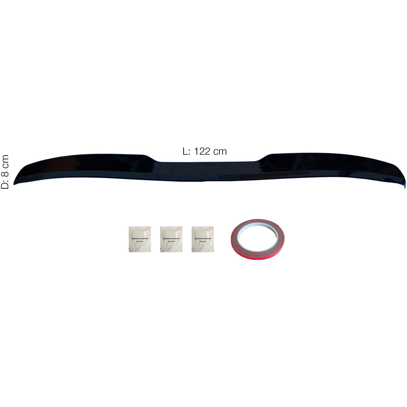 Simoni Racing Universal adhesive spoiler for trunk or roof – 122×8 cm