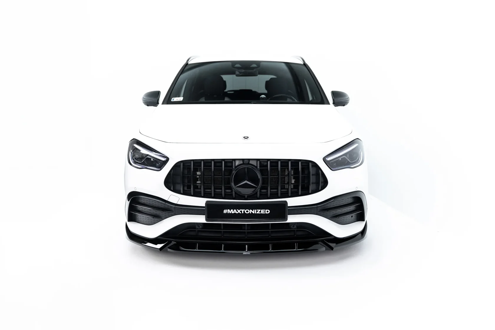 Voorspoiler passend voor Mercedes-AMG GLA 35 H247 Glans Zwart