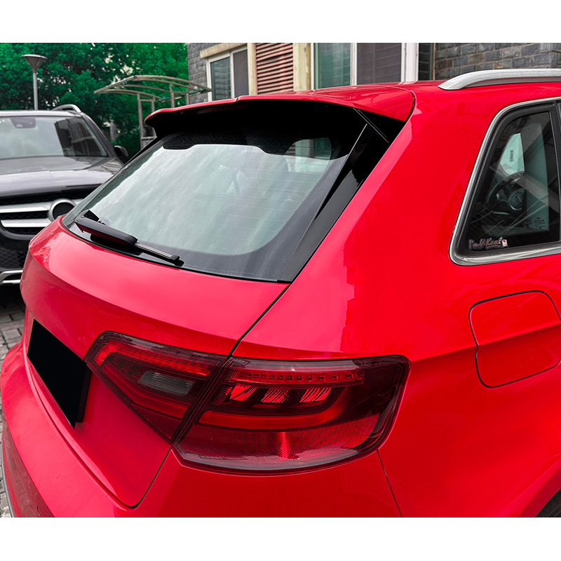 Set rear window side spoilers  Audi A3 (8V) Sportback S-Line 2012-2020 (ABS Glossy Black)