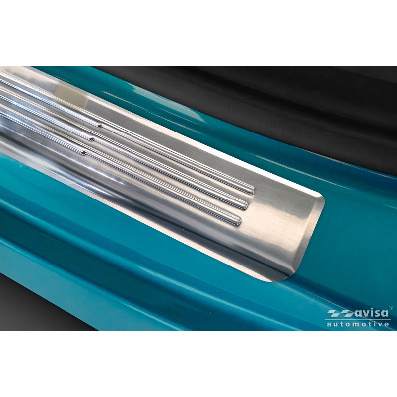 Avisa Inox door sill protectors  BAIC Beijing X55 2024- - 'Lines' - 4-pieces