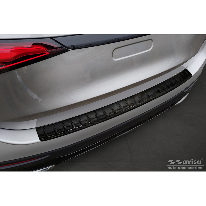Real 3D Carbon Rear bumper protector  Mercedes GLC II (X254) 2022- 'Ribs