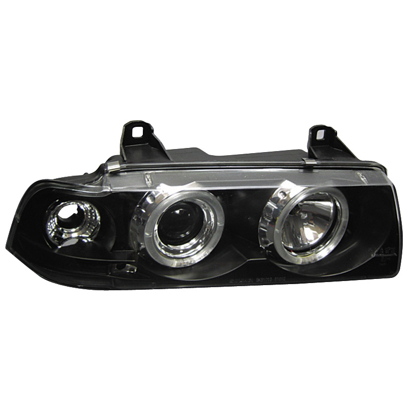 Set Headlights  BMW 3-Series E36 Sedan/Touring - Black - incl. Indicators & Halos