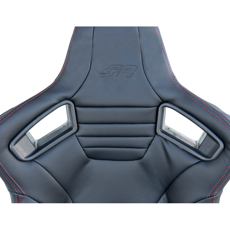 Simoni Racing Sport Seat Emerson - Black Ecoleather - Left-side Reclinable - incl. Sliders