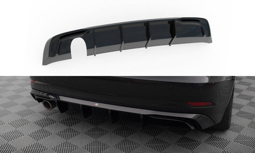 Diffuser passend voor Audi A3 Sportback 8V FL Maxton Glans Zwart
