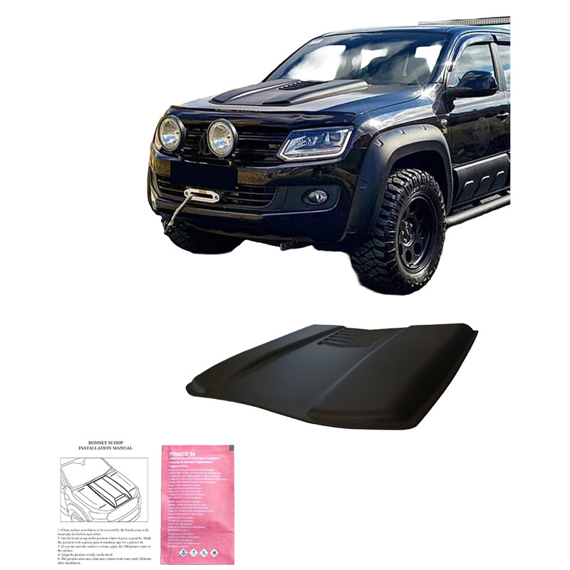 Bonnet Scoop  Volkswagen Amarok MK1 2010-2022 & Nissan Navara D40 2005-2010 - Matt black