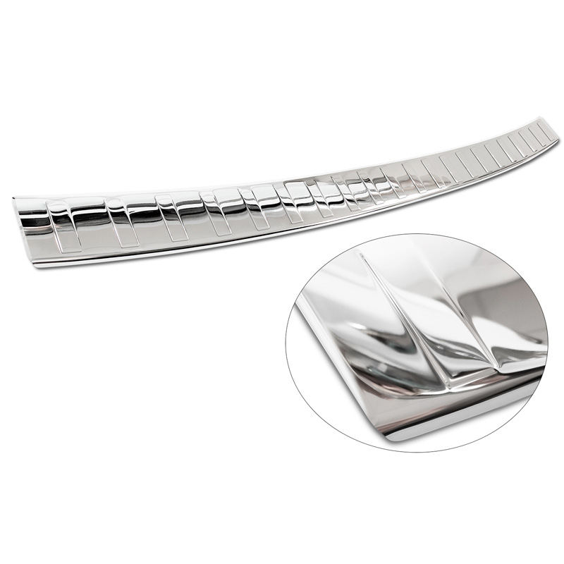 Chrome Stainless Steel Rear bumper protector  Volkswagen Multivan T7 2021- 'Ribs'
