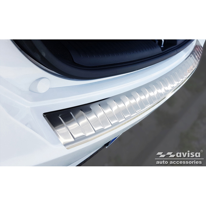 Stainless Steel Rear bumper protector  Hyundai I30 HB 5-doors FL 2020- 'Ribs'