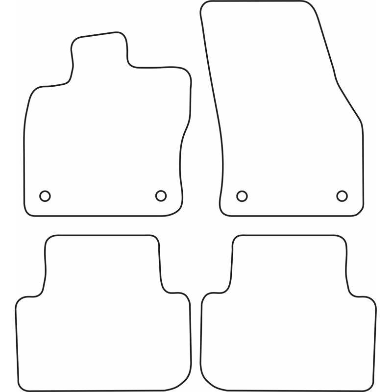 Set velour car mats  Volkswagen Golf VII Sportsvan 2014-