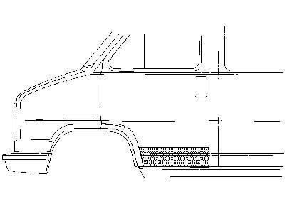 deurplaat, rechts Fiat Ducato, 1982-1996