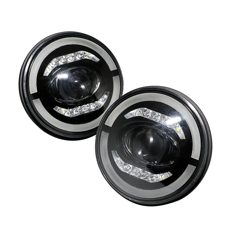 Set LED Headlights  Hummer/Jeep/Land Rover/Mazda/Volkswagen various models - Black