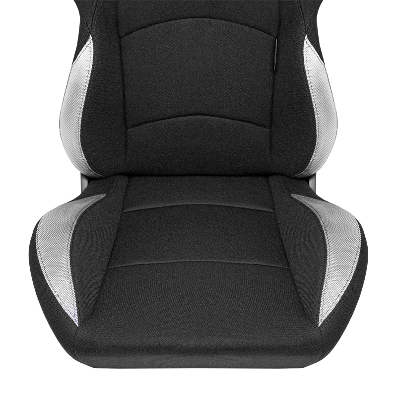 Sport seat 'BS2' - Black - Dual-side reclinable fibreglass back-rest - incl. slides