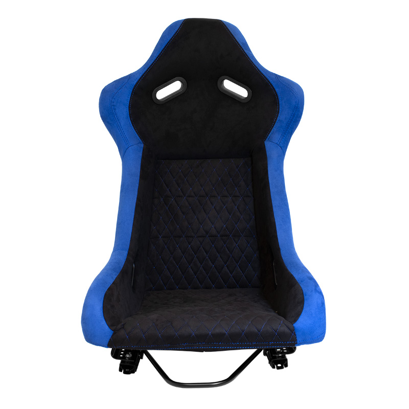Sport seat 'LV' - Black/Blue - Non-reclinable fibreglass back-rest - incl. slides