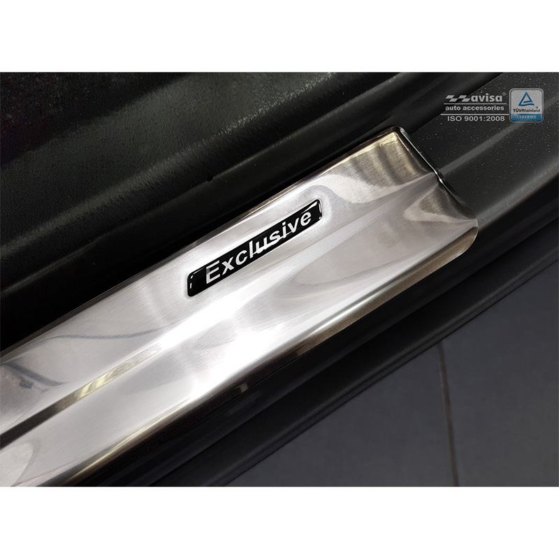 Inox door sill protectors  Toyota C-HR 2016-2019 & FL 2019-2023 & RAV4 IV FL 2016-2018 & Lexus NX 2014-2021 - 'Exclusive' - 4-pieces