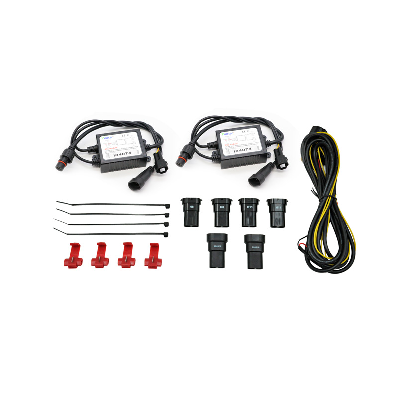 Set of semi-universal LED fog lights + 'U-Shape' daytime running lights - Diameter 90mm - ECE-R19/R87 E-mark