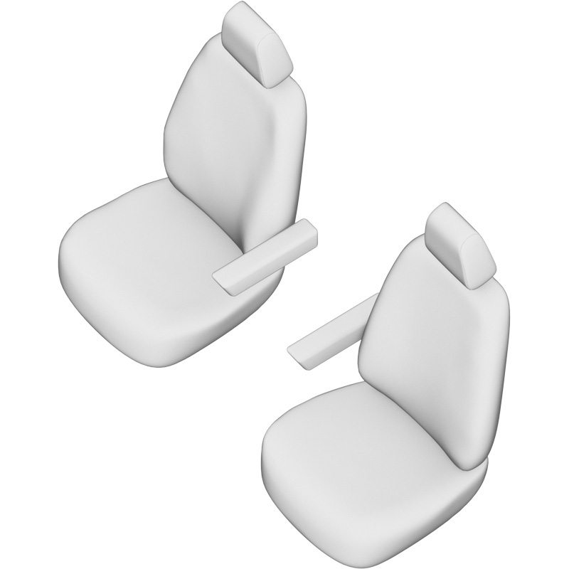 Original Design Textile seat covers 1+1  Ford Transit Custom 2012-2023