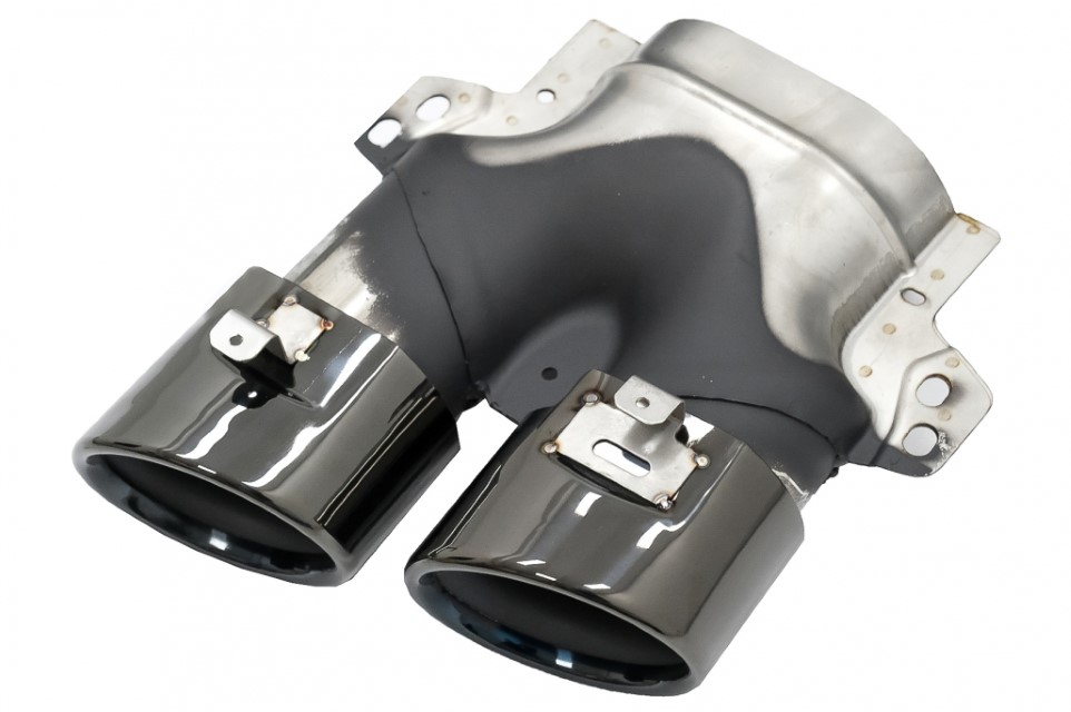 Diffuser passend voor Mercedes GLC X253 (2020-..) Facelift GLC43 incl. Uitlaat Stukken Zwart