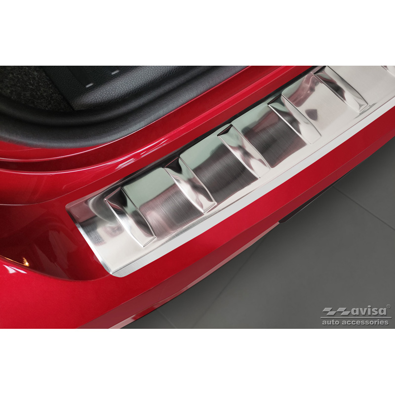 Stainless Steel Rear bumper protector  Seat Ibiza 6F Facelift 2021- 'Ribs'