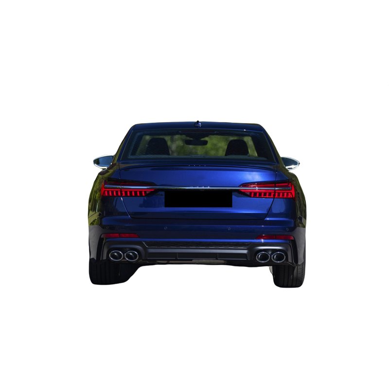 Diffuser passend voor Audi A6 C8 S-Line S6 Look Chroom