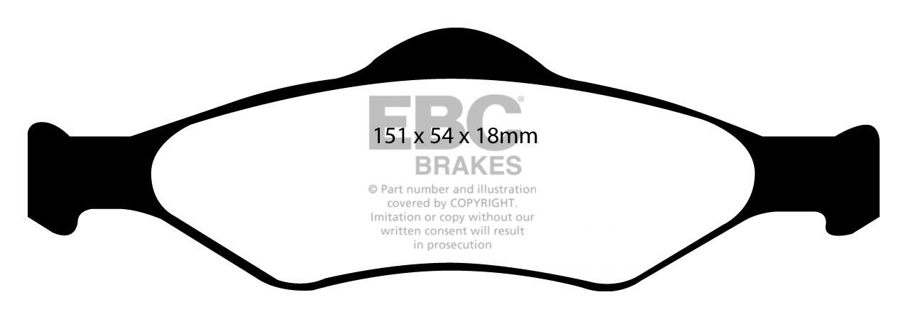 EBC Brakes FORD BEDRIJFSWAGEN Fiesta 1.8 TD 2000-2002 Remblokken