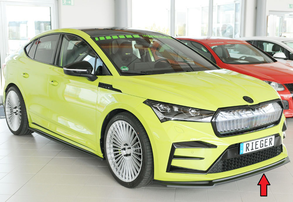 Voorspoiler passend voor Skoda Enyaq iV (NY): 10.20-01.2025 glans zwart