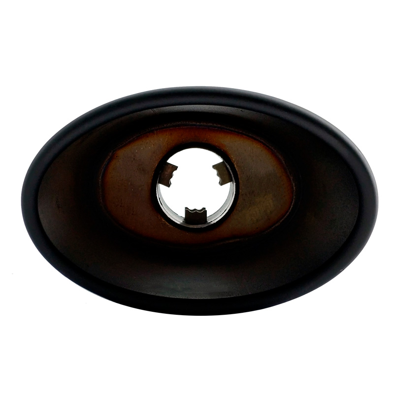 Simoni Racing Exhaust Tip Oval/Slanting Black - 150x100xL255mm - Installation ->37-54mm