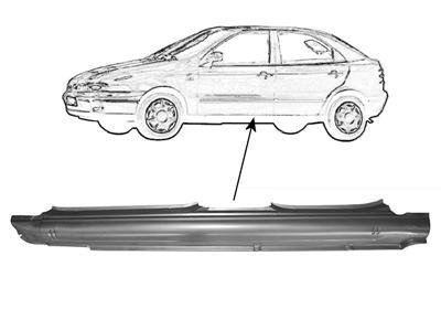 dorpel, 4 drs, rechts Fiat Bravo/Brava, 1995-2003