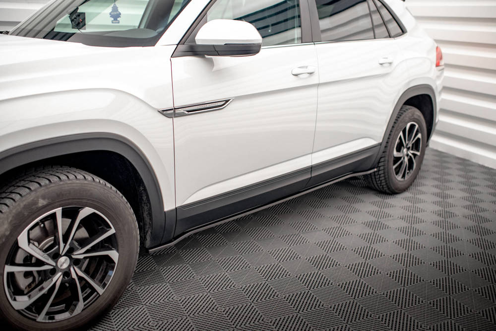 Zijskirts passend voor Volkswagen Atlas Cross Maxton Glans Zwart