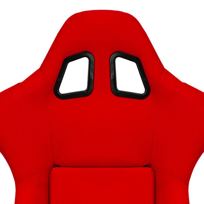 Sport seat 'RR' - Red - Non-reclinable fibreglass back-rest - incl. slides