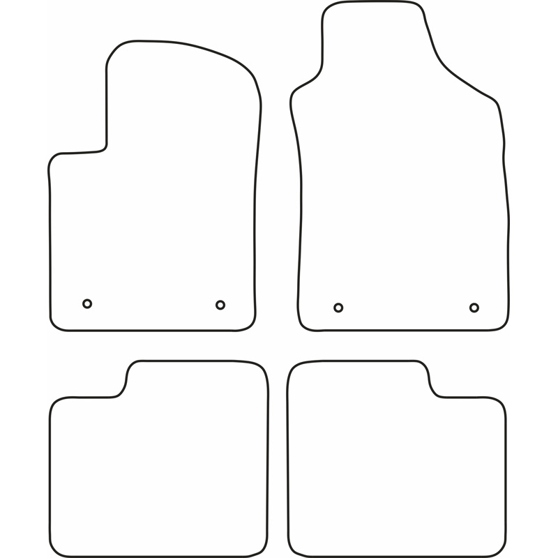 Set velour car mats  Fiat 500 2007-2013