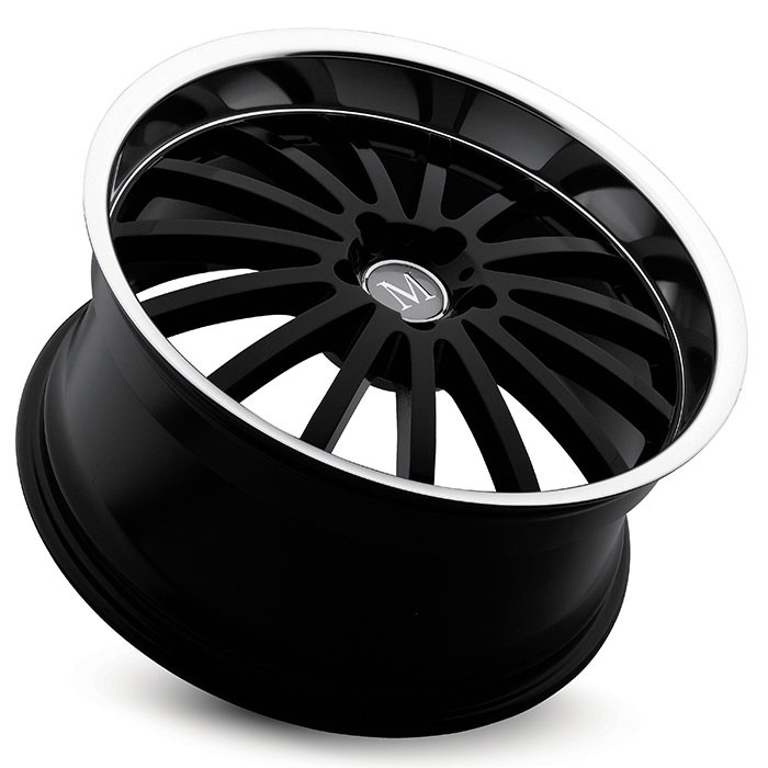 Velgen Mandrus Millenium 20x8,5 5x112 ET35 Glanzend Zwart + Mach